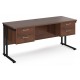 Maestro Cantilever Leg Straight Desk with Two Fixed Pedestals